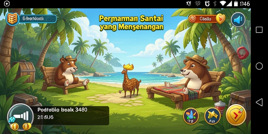 Tampilan gameplay 3446 yang ceria dan menghibur.