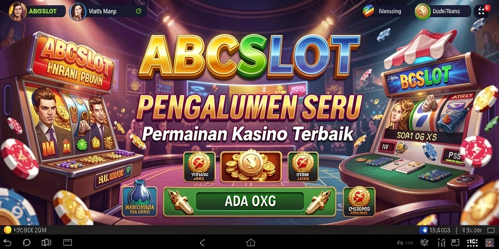 Screenshot gameplay ABCSLOT dengan tema kasino yang menakjubkan.