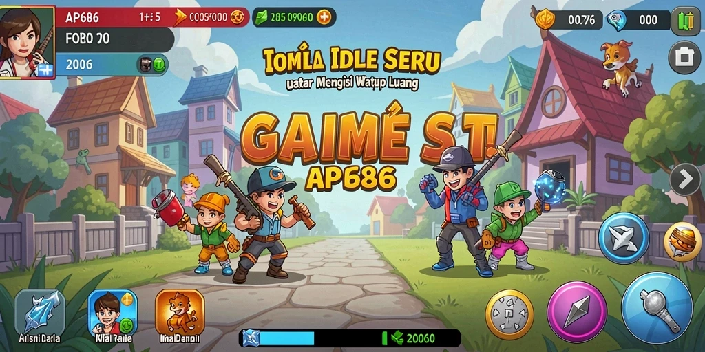 Tampilan gameplay menarik di AP686 dengan karakter aktif dan grafis yang menawan.