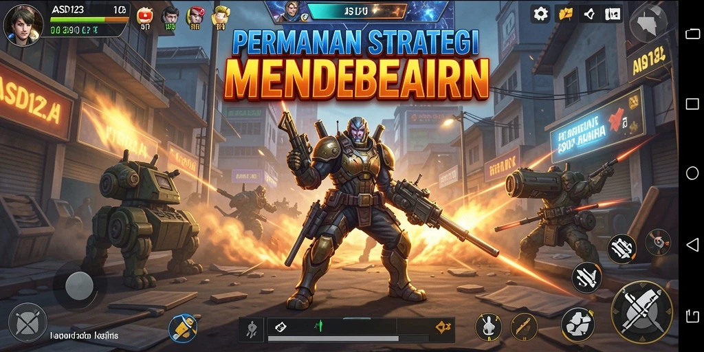Tampilan gameplay strategis yang menegangkan dalam ASD123.