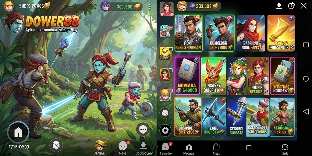 Screenshot utama DOWER88 menunjukkan tampilan antarmuka yang ramah pengguna dan fitur-fitur canggih.