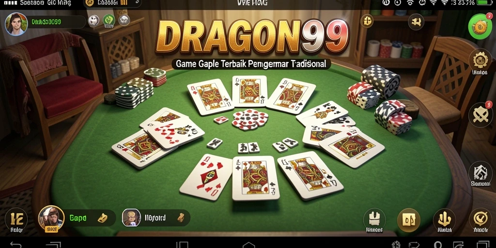 Screenshot gameplay DRAGON99 menampilkan aksi seru permainan Gaple.
