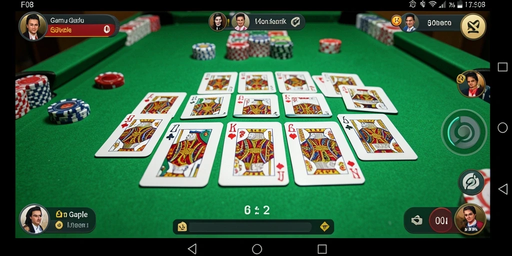 Tampilan gameplay Gaple F08 yang seru dan menghibur.