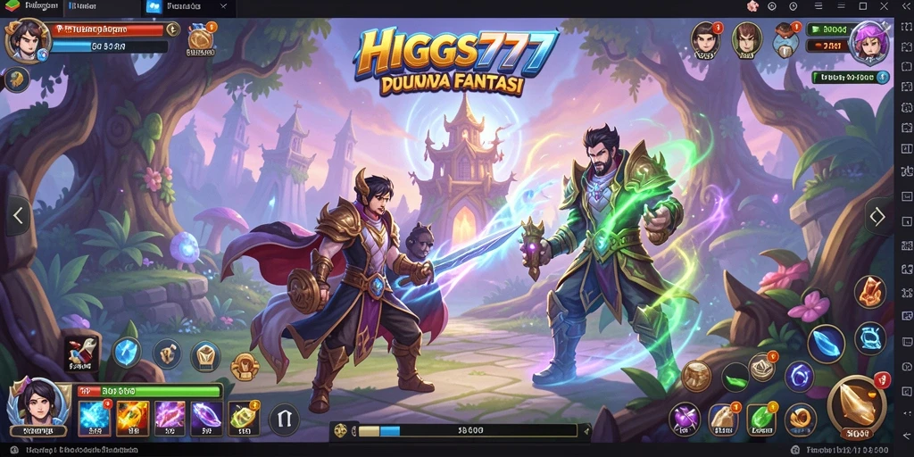 Tampilan gameplay HIGGS777 yang menarik dan memukau.
