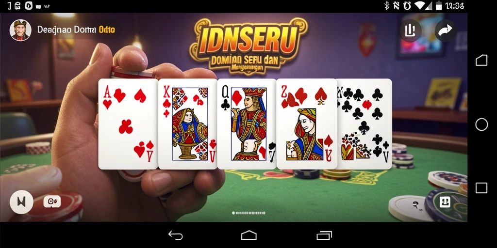 Tampilan gameplay domino yang seru di IDNSERU.