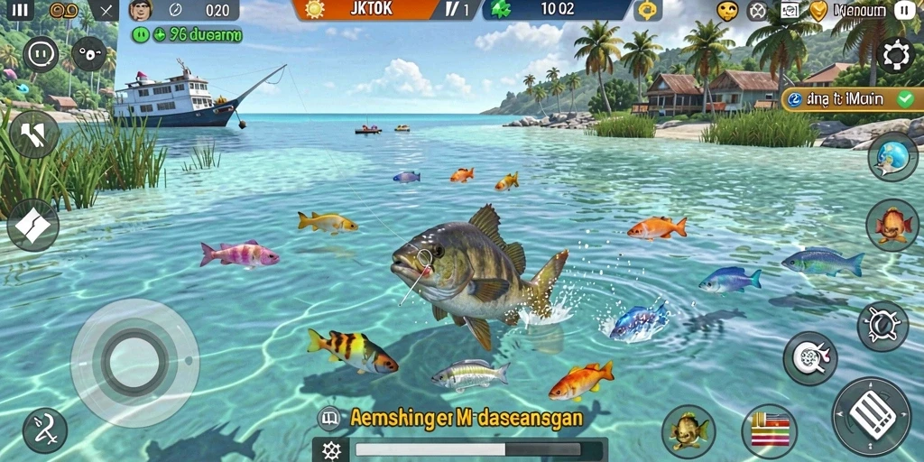 Tangkapan ikan yang menakjubkan dalam gameplay JKTOK.