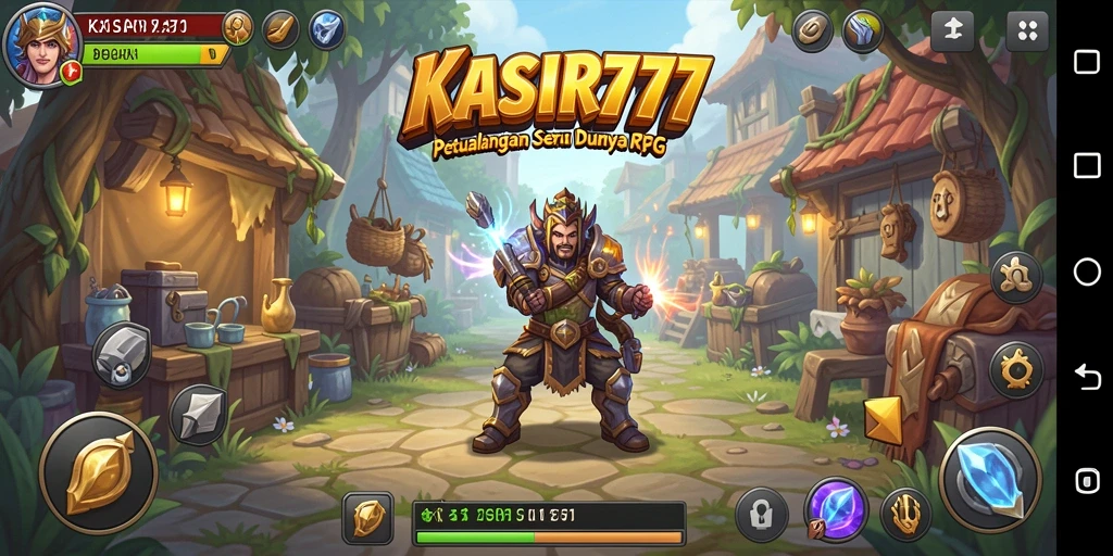 Screenshot gameplay KASIR777 menampilkan aksi seru dalam pertempuran RPG.