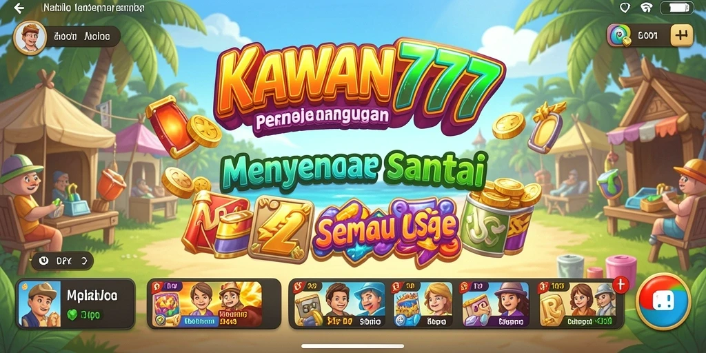 Tangkapan layar KAWAN777 menunjukkan pemain menikmati gameplay santai dan interaktif.