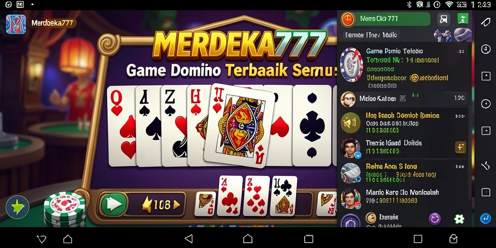 Tampilan menarik dari gameplay Domino di MERDEKA777.