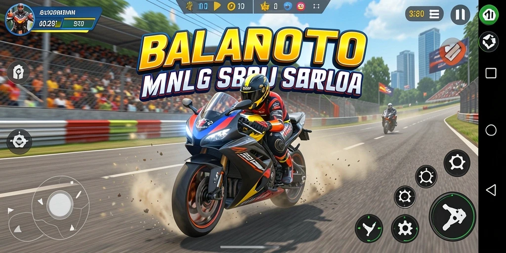 Gameplay OCATOTO yang mendebarkan saat balapan motor.