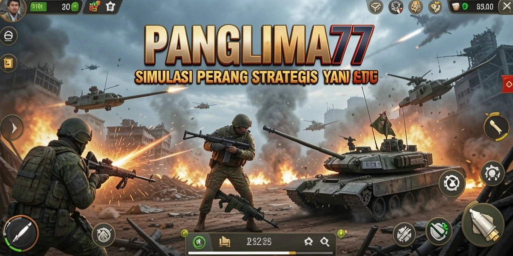 Tampilan gameplay seru dan strategis dari PANGLIMA77.