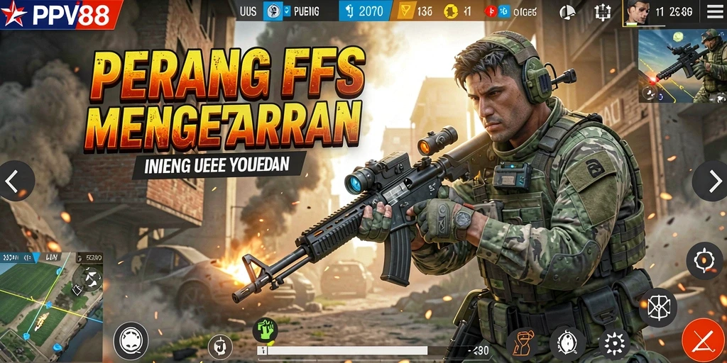 Screenshot gameplay PPV88 menampilkan aksi mendebarkan dalam pertempuran FPS.