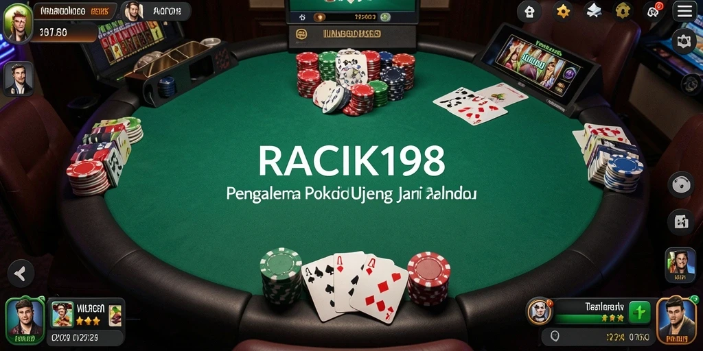 Tangkapan layar gameplay intens dari RACIK198, menampilkan aksi poker seru.