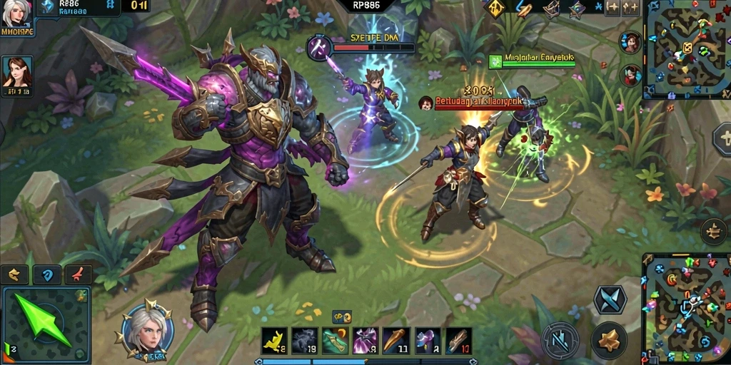 Screenshot gameplay RP886 menampilkan petualangan mendalam di dunia fantasi.