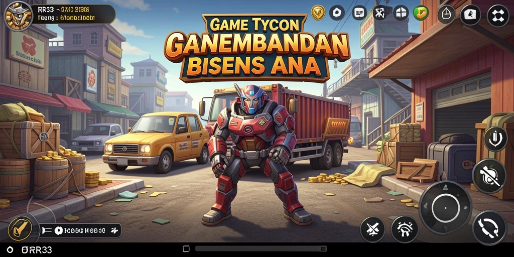 Screenshot gameplay RR33 menampilkan pengelolaan bisnis yang menarik.