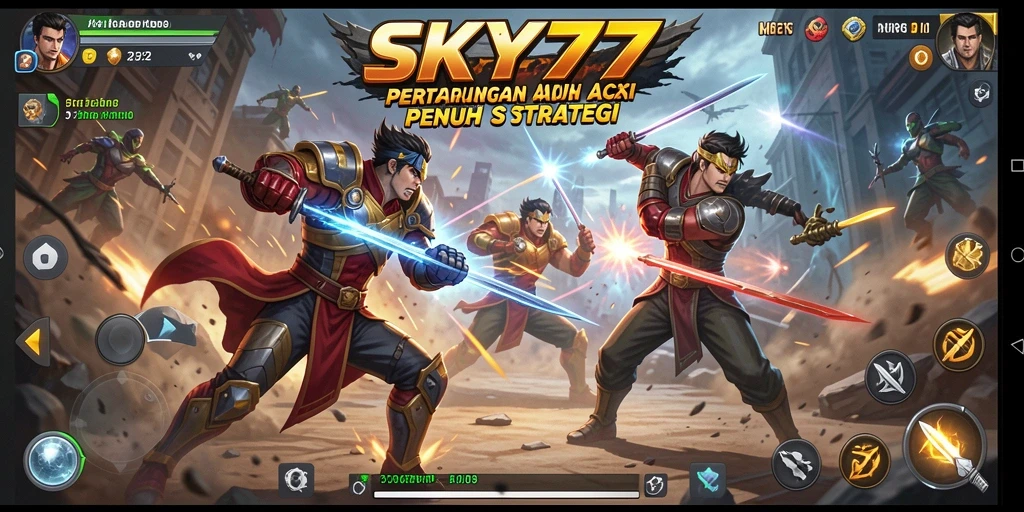 Tampilan seru dari pertarungan di SKY77 dengan grafis yang memukau.