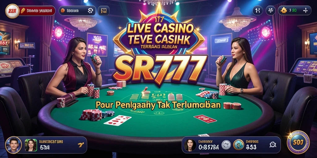 Tampilan gameplay menegangkan di SR777 dengan dealer langsung dan interaksi menarik.