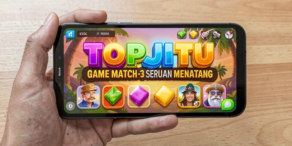 Screenshot gameplay seru dari TOPJITU - game Match-3 yang menantang!