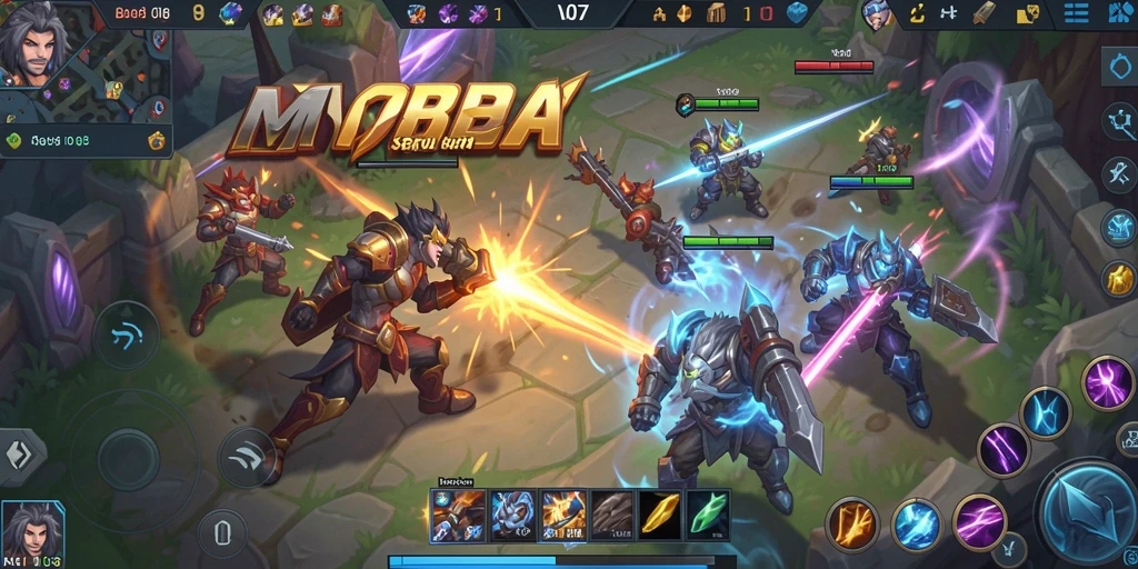 Screenshot gameplay V07 menampilkan pertarungan tim yang mendebarkan.